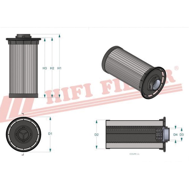 Filtre Hydraulique SH 74457 Hifi Filter référence fournisseur HIFSH74457